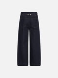 DAXUEN Dark indigo wide-leg denim jeans