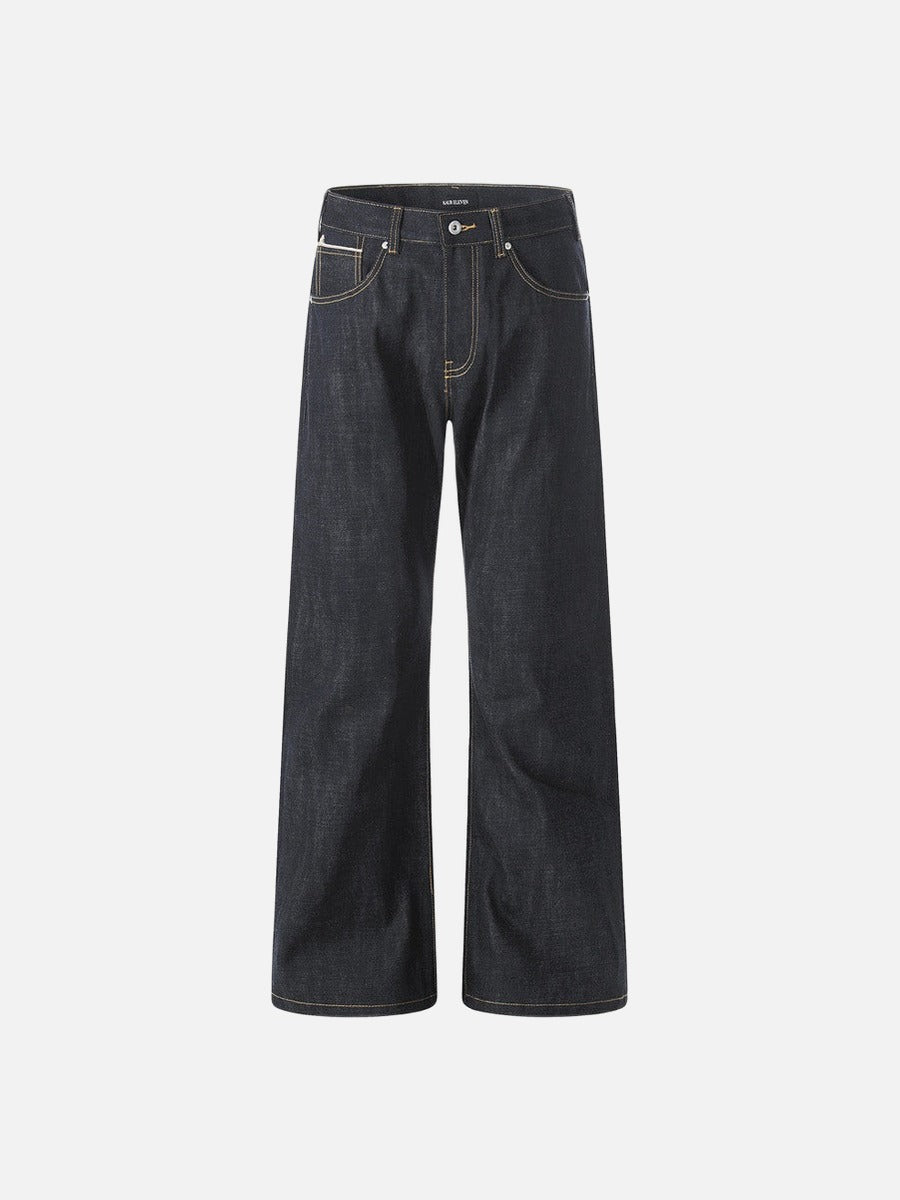 DAXUEN Dark indigo wide-leg denim jeans