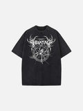 Inhumane graphic oversized black t-shirt