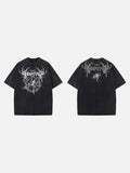 Inhumane graphic oversized black t-shirt