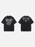 Inhumane graphic oversized black t-shirt