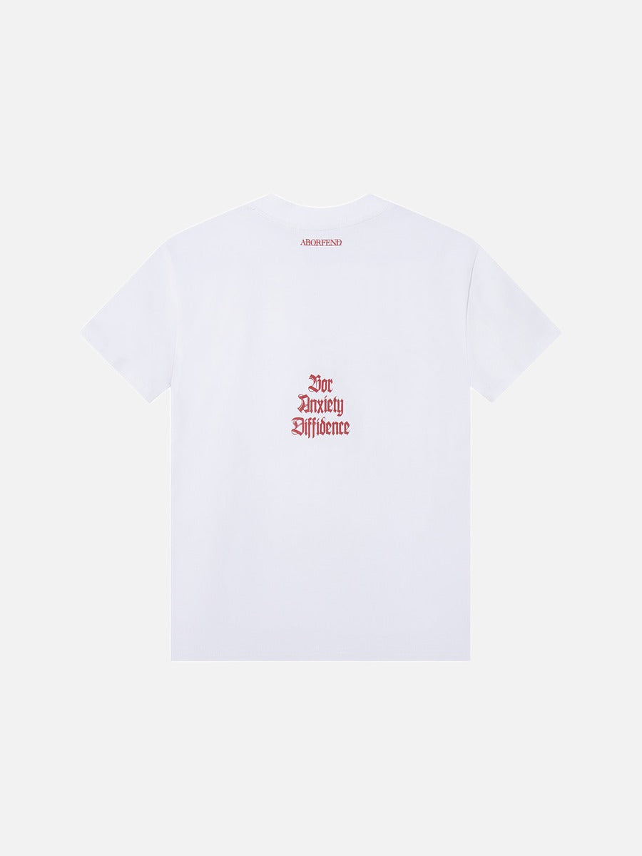 DAXUEN Short-sleeved graphic T-shirt with text prints