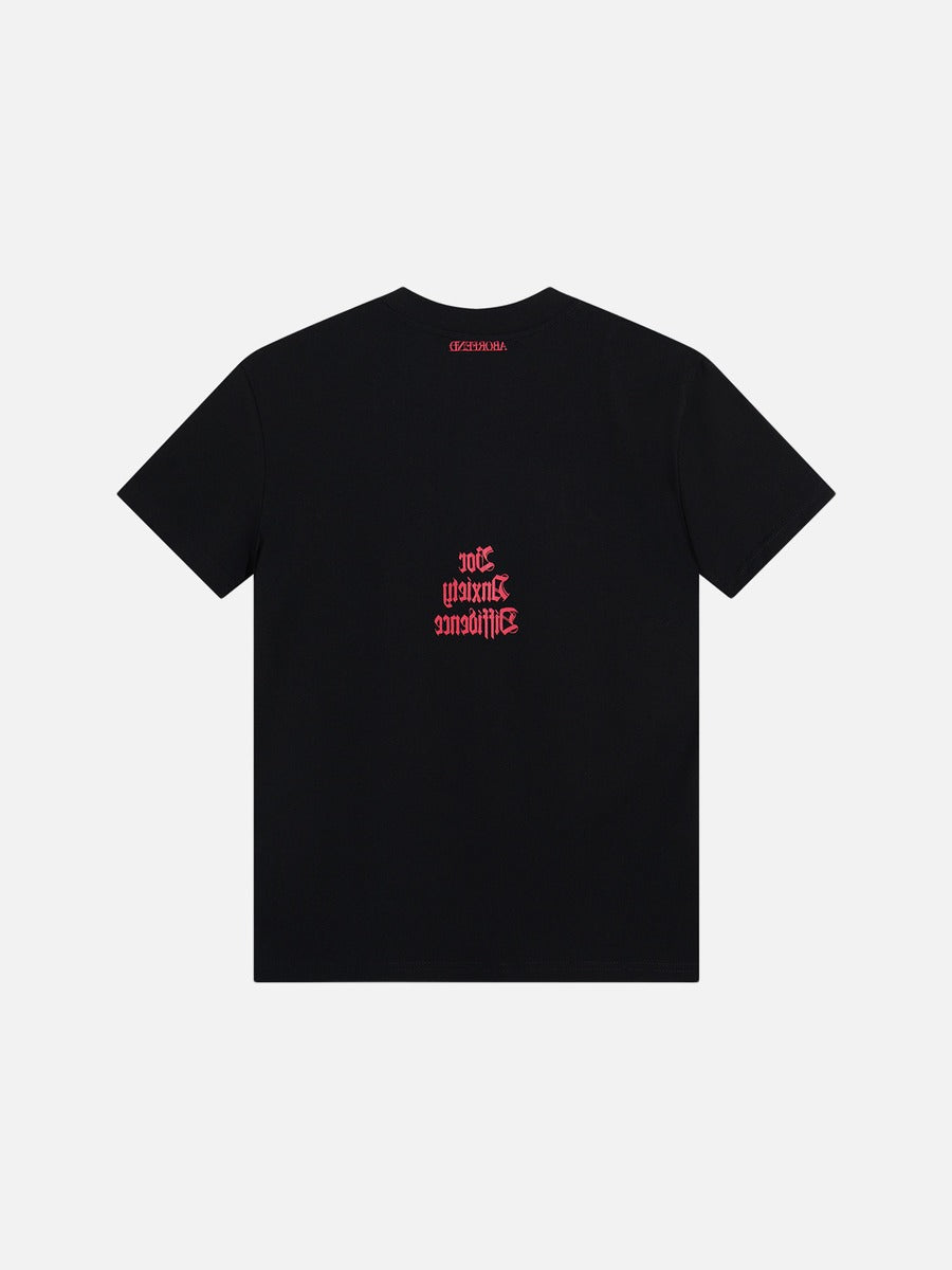 DAXUEN Short-sleeved graphic T-shirt with text prints