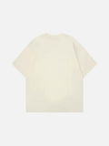 INSUNAD graphic T-shirt with faux-wrap panel