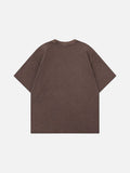Oversized graphic T-shirt with distressed print