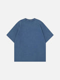 Oversized graphic T-shirt with distressed print
