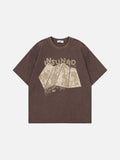 Oversized graphic T-shirt with distressed print