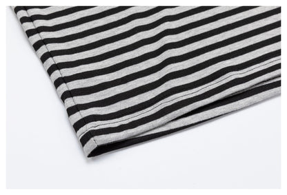 DAXUEN black horizontal stripe intricate cross graphic hoodie sweatshirt