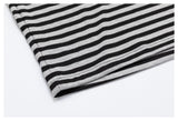 DAXUEN black horizontal stripe intricate cross graphic hoodie sweatshirt