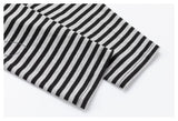 DAXUEN black horizontal stripe intricate cross graphic hoodie sweatshirt