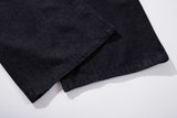 DAXUEN dark indigo wide-leg gothic graphic denim pants