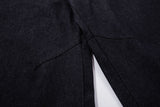 DAXUEN dark indigo wide-leg gothic graphic denim pants