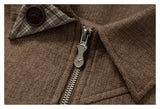 DAXUEN brown oversized jacket with intricate orbital design
