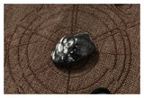 DAXUEN brown oversized jacket with intricate orbital design