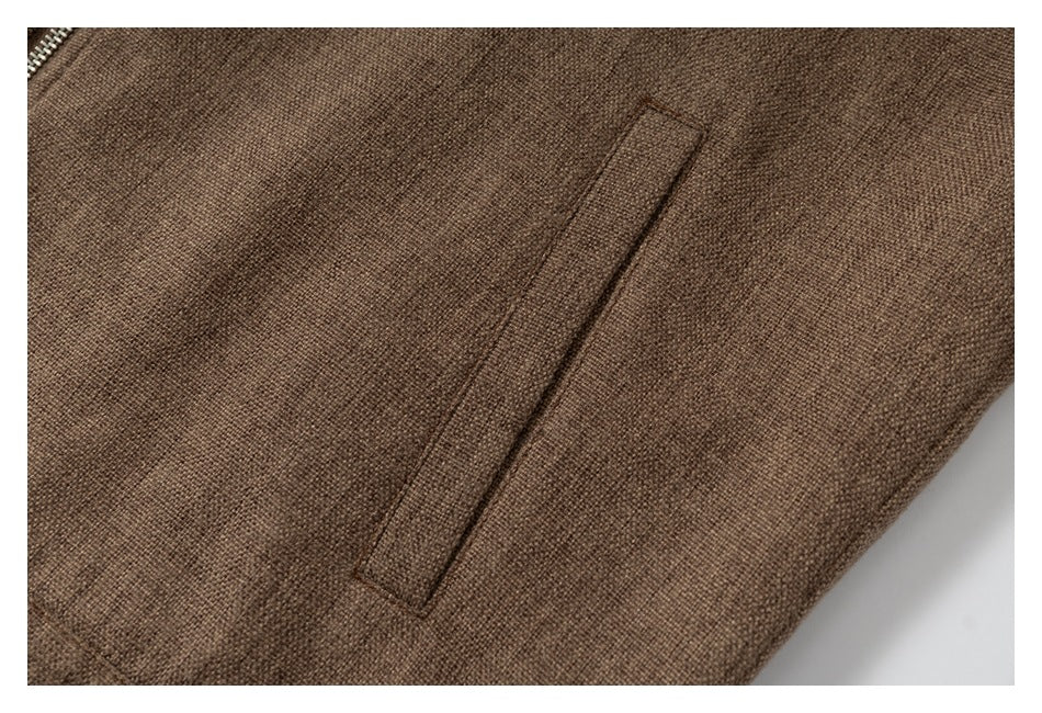 DAXUEN brown oversized jacket with intricate orbital design