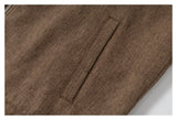 DAXUEN brown oversized jacket with intricate orbital design