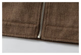 DAXUEN brown oversized jacket with intricate orbital design
