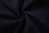DAXUEN dark indigo blue wide-leg graphic jeans