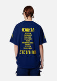 DAXUEN black oversized inverted U-graphic T-shirt