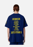 DAXUEN black oversized inverted U-graphic T-shirt