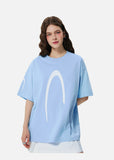 DAXUEN black oversized inverted U-graphic T-shirt