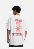 DAXUEN black oversized inverted U-graphic T-shirt
