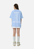 DAXUEN black oversized inverted U-graphic T-shirt