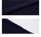 DAXUEN navy blue oversized italicized-serif graphic t-shirt