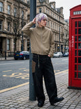 DAXUEN khaki relaxed-fit bomber jacket — model photo