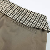 Khaki Checkered Waistband Trousers