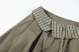 Khaki Checkered Waistband Trousers