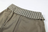 Khaki Checkered Waistband Trousers