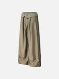 Khaki Checkered Waistband Trousers