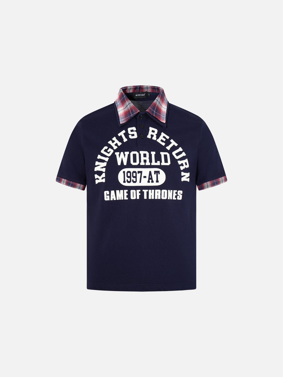 DAXUEN Short-sleeved polo shirt with graphic print