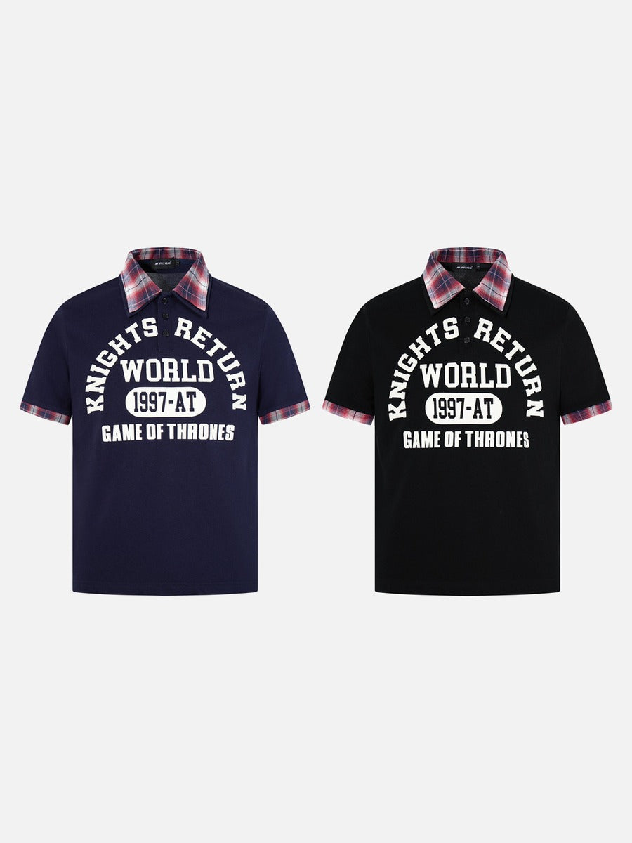 DAXUEN Short-sleeved polo shirt with graphic print