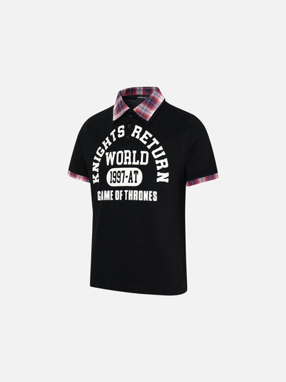 DAXUEN Short-sleeved polo shirt with graphic print