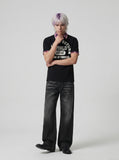 DAXUEN Short-sleeved polo shirt with graphic print — model photo