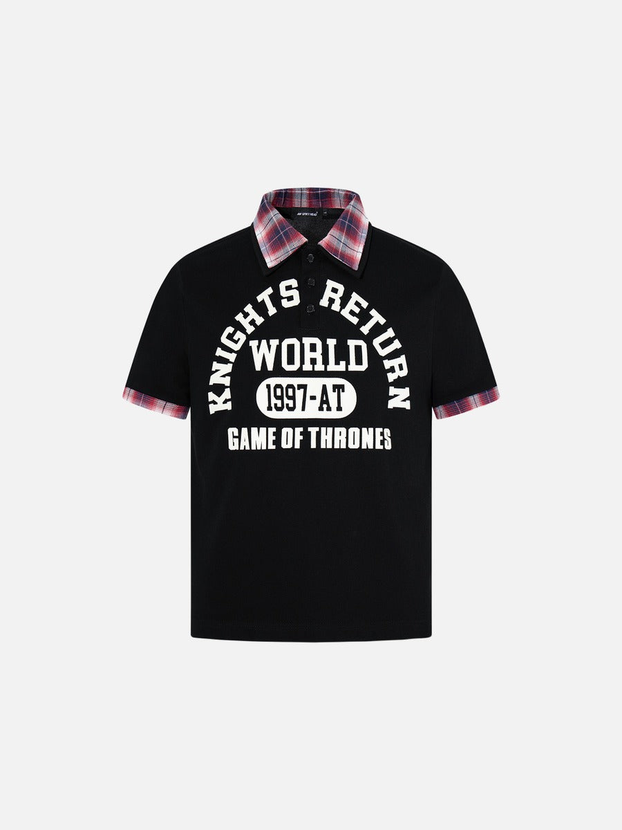 DAXUEN Short-sleeved polo shirt with graphic print