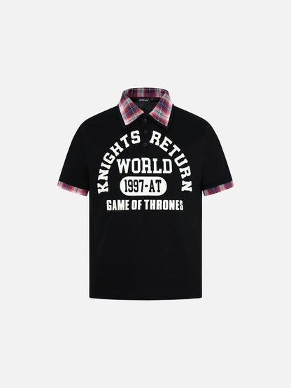 DAXUEN Short-sleeved polo shirt with graphic print