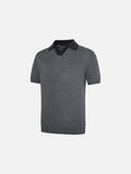 DAXUEN Knitted short-sleeved polo shirt with contrast collar