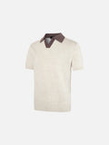 DAXUEN Knitted short-sleeved polo shirt with contrast collar