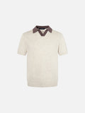DAXUEN Knitted short-sleeved polo shirt with contrast collar