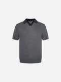 DAXUEN Knitted short-sleeved polo shirt with contrast collar