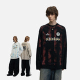 DAXUEN Vintage Striped Long Sleeve Kit Tee