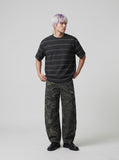 DAXUEN Relaxed short-sleeved striped T-shirt — model photo