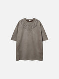 DAXUEN Oversized short-sleeved t-shirt with script graphic