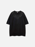 DAXUEN Oversized short-sleeved t-shirt with script graphic