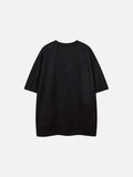DAXUEN Oversized short-sleeved t-shirt with script graphic