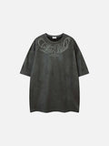 DAXUEN Oversized short-sleeved t-shirt with script graphic