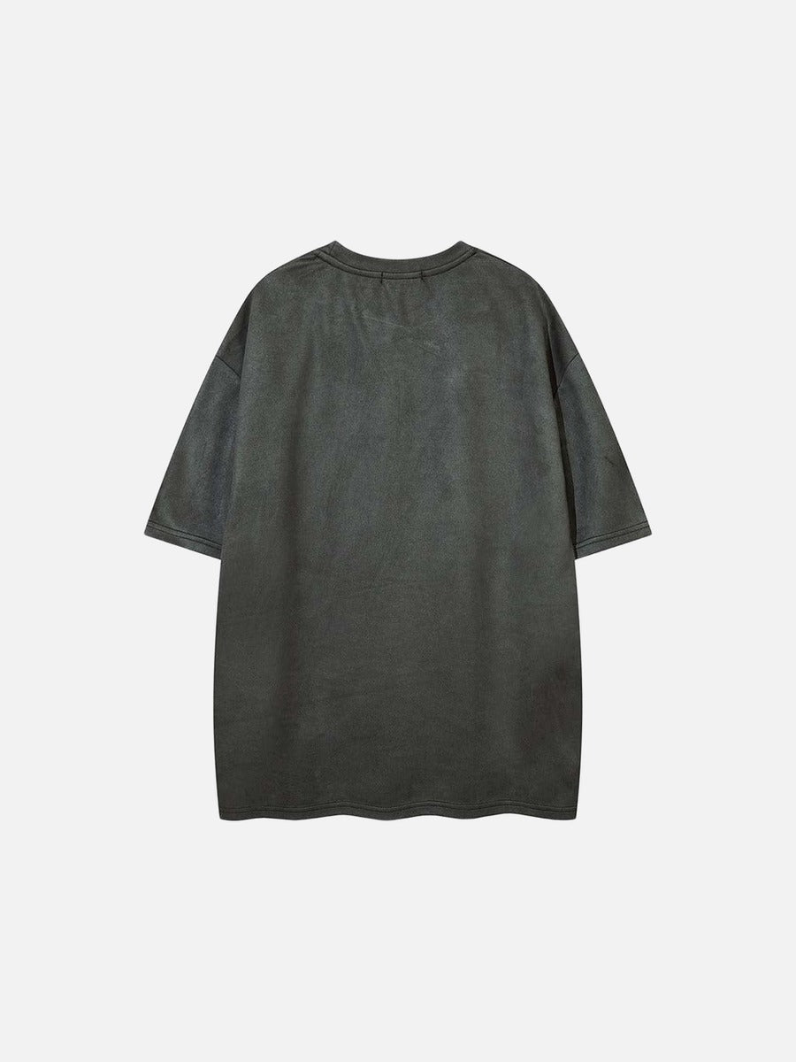 DAXUEN Oversized short-sleeved t-shirt with script graphic